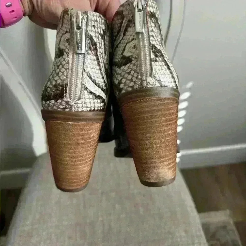 Vince Camuto Ginsel Snake Print Bootie Size 8 - image 5